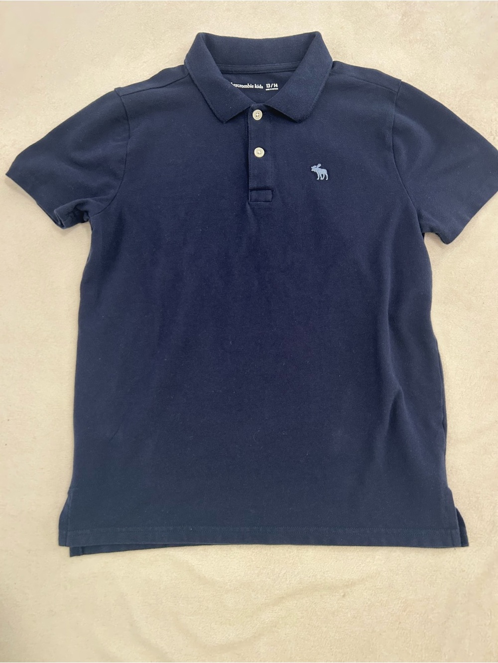 Bundle Abercrombie & Fitch Light Blue Tee, Navy Polo & Gray Hoodie Set - Picture 4 of 4